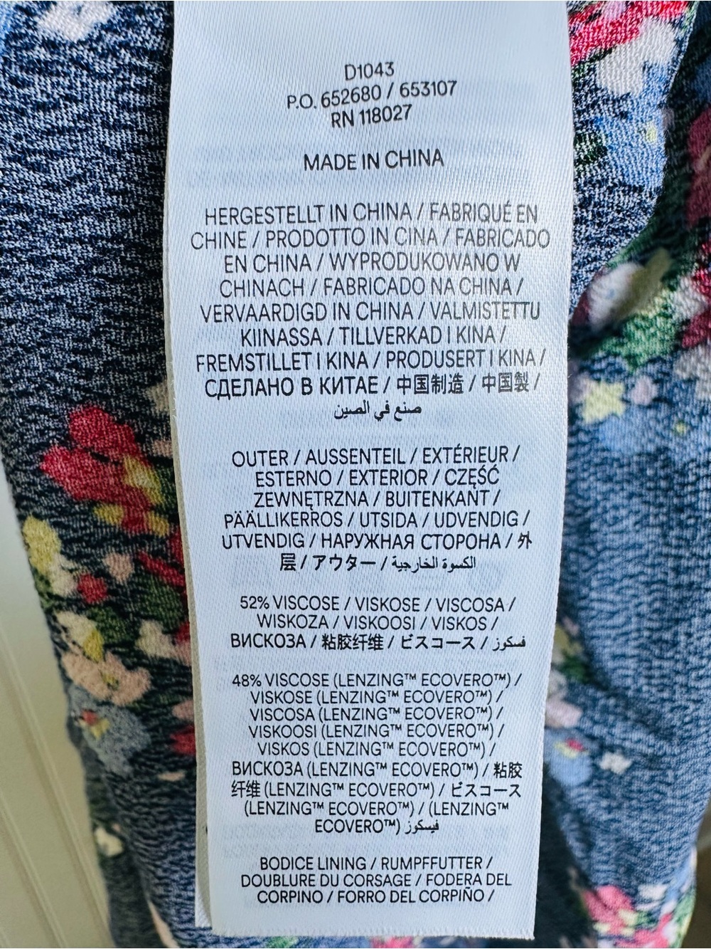 Boden Imelda Border Print Midi Dress French Navy, Poppy Bouquet R12 Floral - Picture 14 of 15